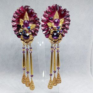Large Porcellan designer Earrings